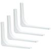 JinZeYou 4 Pz Staffe per Mensole Pesanti, Reggimensola Supporti per Mensoles, Staffe Mensole in Metallo a 90 Gradi, Reggi Mensola da Muro Angolari per Cucina e Camera da Letto(bianco, 200 x 150 mm)