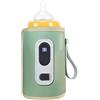 Acouto Riscaldamento Preciso, Scaldabiberon USB, Schermo LCD, Temperatura Regolabile, Scaldabiberon Portatile Comoda Alimentazione (GREEN)