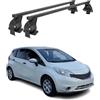 OMAC Barre Portatutto Trasversali Acciaio per Nissan Note II 2013-2017 - Bloccabile - Testato City Crash - DIN 75302