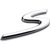 SHSBSCAR Logo S Della Porta Del Bagagliaio Per Porsche Cayenne Panamera 2009-2022, Baule Posteriore Con Stemma Del Portellone Posteriore Per Porsche 911 970 971 9YA (Argento-S)