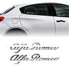 Alfa Romeo 21897 Adesivi Logo Scritta Cromato, 13 cm, 2 Pezzi, Cromo