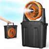 Ausic Ventilatore nebulizzatore portatile da 9 l, 25,4 cm, 20000 mAh, ventilatore da esterno per patio, ventilatore a batteria ricaricabile, ventola di raffreddamento ad acqua per campeggio/viaggio