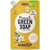 Marcel's Green Soap Ricarica per sapone per le mani alla vaniglia e ambra, ricarica per dispenser di sapone per le mani, formula senza microplastica, vegano, ricaricabile, 500 ml