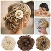 Rich Choices Hair Extension Clip Capelli Veri Chignon Updo Bun Ponytail Scrunchie Parrucchino Capelli Ricci Mossi Posticci Biondo sabbia a biondo candeggina