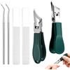 HUZNA 6 PCS Tagliaunghie Set Professionale,Set di 2 Tagliaunghie Ben Fatti,Inossidabile di Alta Qualità,Tronchesino Per Piedi Affilate,Tagliaunghie Affilato e Robusto,per Uomo Donna