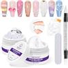 MIZHSE Soild Builder, gel per unghie, gel per unghie 3D Glue UV per unghie gel, strumento per manicure fai da te