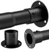 GDEVKHN Asta per guardaroba, asta appendiabiti regolabile con viti e supporti, asta appendiabiti per armadio e camera da letto, 27-42 cm/diametro 32 mm, nero