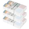 DIMJ Organizer per Cassetti 12 Pezzi Organizer per Armadio, Divisori per Cassetti Separatori per Cassetti Organizzatore Cassetti, per Calze, Biancheria Intima, Bianco