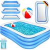 KESSER® Piscina gonfiabile per famiglia per bambini e adulti, piscina da giardino estiva, 305 x 183 x 56 cm, capacità 1180 litri, adatta ai bambini, con kit di riparazione e palla