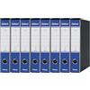 Esselte OXFORD G82 Registratore con Custodia, con Meccanismo a Leva N.1 in Formato Commerciale (23x30cm) con Dorso da 5 cm, Blu, Conf.da 8 pezzi, 390782050