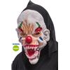 Maschera clown in fingomma con cappuccio