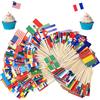 ZILZUFA 100 Pezzi Bandiera Stuzzicadenti Multinazionali da Cocktail, Stuzzicadenti Decorativi, Aperitivo Accessori, Stuzzicadenti per Feste, per Bicchieri da Cocktail, Frutta, Panini, Bevande