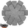 XYTAHDM 9 Pezzi Proteggi Pentole e Salvapadelle,Separatori Pentole,3 Dimensioni (26/35/38cm),per Pentole e Padelle Antiaderenti in Acciaio Inox, Ghisa, Ceramica (Grigio)