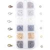 Walfront Set di fermagli a moschettone e anelli aperti per creare gioielli di colori assortiti per collane, bracciali, catene