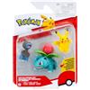 Pokémon PKW4561 - Set di figure da battaglia Pikachu, Kapuno, Bisaknosp