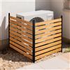 VEVOR Recinzione in Legno per Giardino 1219 x 1244 x 1219 mm, per Esterni a 2 Pannelli, Struttura in Acciaio, Recinzione per Giardino da Esterno per Bidone Utensili Giardinaggio Piscina Cortile