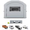 VEVOR Cabina di Verniciatura Gonfiabile 12 x 5 x 4 m Grigia, Tenda Verniciatura Portatile con Soffiatori da 950W e 1100W, con Tetto ad Arco e Filtro, per Protezione e Asciugatura di Vernice a Spruzzo