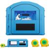 VEVOR Cabina Gonfiabile per Verniciatura a Spruzzo 6 x 3 x 2,5 m, Tenda Verniciatura Portatile con Soffiatori da 550W e 750W, con Filtro e Tetto ad Arco, Colore Blu, per ATV e Mobili Medie Dimensioni