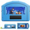 VEVOR Cabina di Verniciatura Gonfiabile 7 x 4 x 2,75 m Leggera Blu, Tenda Verniciatura Portatile con Soffiatori da 550W e 750W, con Tetto ad Arco e Filtro, per ATV Moto Veicoli Mobili Medie Dimensioni