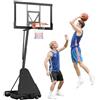 VEVOR Canestro da Basket da Esterno con Piedistallo, Altezza Regolabile Fino a 3,05 m con Tabellone in PC da 130 cm, Set di Tabelloni per Sistema di Canestro da Basket per Cortili, Scuole