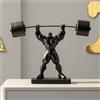 Scultura di Culturista Motivazionale Statuetta con Bilanciere Sportivo
