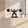 Scultura di Culturista Motivazionale Statuetta con Bilanciere Sportivo