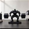 Scultura di Culturista Motivazionale Statuetta con Bilanciere Sportivo