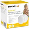 MEDELA ITALIA Srl Safe & dry coppetta assorbilatte lavabile 4 pezzi