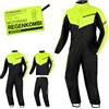SHIMA HYDRODRY 2.0 Tuta Antipioggia Moto Impermeabile Donna Uomo Acqua Resistente Completi Motociclista Traspirante Riflettente Abbigliamento Pioggia (Completo Unisex, Fluo, 3XL)