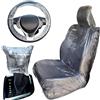 Sound Way - 20 Pezzi x Protezione per Auto monouso in plastica USA e Getta, coprisedile, coprivolante, Copri Cambio per Garage Officina Meccanico Proteggi seggiolini