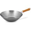 Ken Hom Wok Ken Hom - Acciaio al carbonio, senza rivestimento, manico in legno di faggio, diametro 32 cm