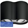 PHILIPS Hue Faretto LED Philips HUE 8719514338425 Pillar 2x 5W 2x 350lm 2200-6500K nero con telecomando - compatibile con SMART HOME by hornbach