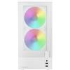 Mars Gaming MC-ONYXW, Mini Tower, PC, Bianco, Micro ATX, Mini-ITX, Metallo, Vetro temperato, Gaming