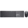 DELL Pro 7 Slim KM726, Wireless, RF wireless + Bluetooth, tasti a forbice, QWERTZ, Nero, Mouse incluso