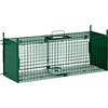 Giordanoshop Gabbia Trappola per Animali Vivi Piccoli con Doppia Porta e Maniglia 80x25x30cm Verde Scuro
