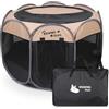 BIGWING Style Recinto per Cani da Interno,Addensare Kennel Cane,Fondo e Top Rimovibili Gabbia per Cani,Usare all'Interno e all'Esterno,con Borsa di Trasporto,L