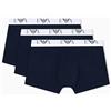 Emporio Armani Uomo Bold Monogram Confezione da 3 Boxer Blu, XXL, Armani Blue/Armani Blu/Armani Blue, XXL
