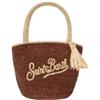 Saint Barth MC2 BORSA MARCY IN RAFFIA MARRONE A SECCHIELLO