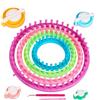 Relaxdays Set Accessori per Lavorare a Maglia, Set 4 Telai Circolari, Ø 28cm, 24cm, 19cm, 14cm, Pom Pom Maker, Colorato