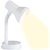 Brilliant Lampada Junior lampada da tavolo bianca | 1x R80, E27, 40W, adatto per lampade a riflettore (non incluse) | Scala da A ++ a E | Con interruttore a levetta