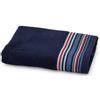 Tommy Hilfiger - Asciugamano da bagno, blu navy, spugna boucle, 480 g/m², 100% cotone, bordo tessuto a righe, leggero e assorbente