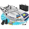 KESSER® Gommone Wave 230-320 cm, set da 6 pezzi gonfiabili - barca + panca, pompa ad aria, pagaia, kit di riparazione, borsa, barca da pesca, barca a pagaia piccola e grande, combinazione motore