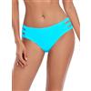 Ocean Blues Slip Bikini Donna in Azzurro Cielo, Taglia XL - Vita Media con Tagli Laterali