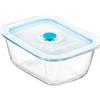 Bormioli Rocco 18x14 cm - Frigoverre Smart Contenitore Per Alimenti Rettangolare Con Valvola Salva Freschezza In Vetro