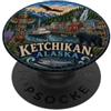 Happy Destiny Ketchikan, Alaska USA, totem pesca salmone, crociera PopSockets PopGrip Adesivo