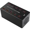 Majestic CHARGEO 10 - caricatore USB 10 porte, uscita USB-A 5V fino a 2.4A, cavo di alimentazione da 1,2m per smartphone, tablet, lampade