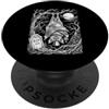 Nocturnal Nook Designs Gotico pipistrello appeso cimitero luna bevanda Halloween PopSockets PopGrip Adesivo