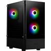 GAMDIAS TALOS E3 WH Case da Gaming ATX per PC Mid-Tower, Pannello Frontale e Laterale in Vetro Temperato, Include 3 ventole ARGB da 120 mm, Design ad Alto Flusso d'Aria, Sync con Scheda Madre, Bianco
