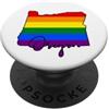 Oregon Map USA State Rainbow Pride Flag Oregon Mappa USA Stato Oregon Arcobaleno Flag Orgoglio PopSockets PopGrip Adesivo