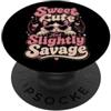 Purronia Artisan Collective Adorabile Gatto Leggermente Selvaggio Design PopSockets PopGrip Adesivo